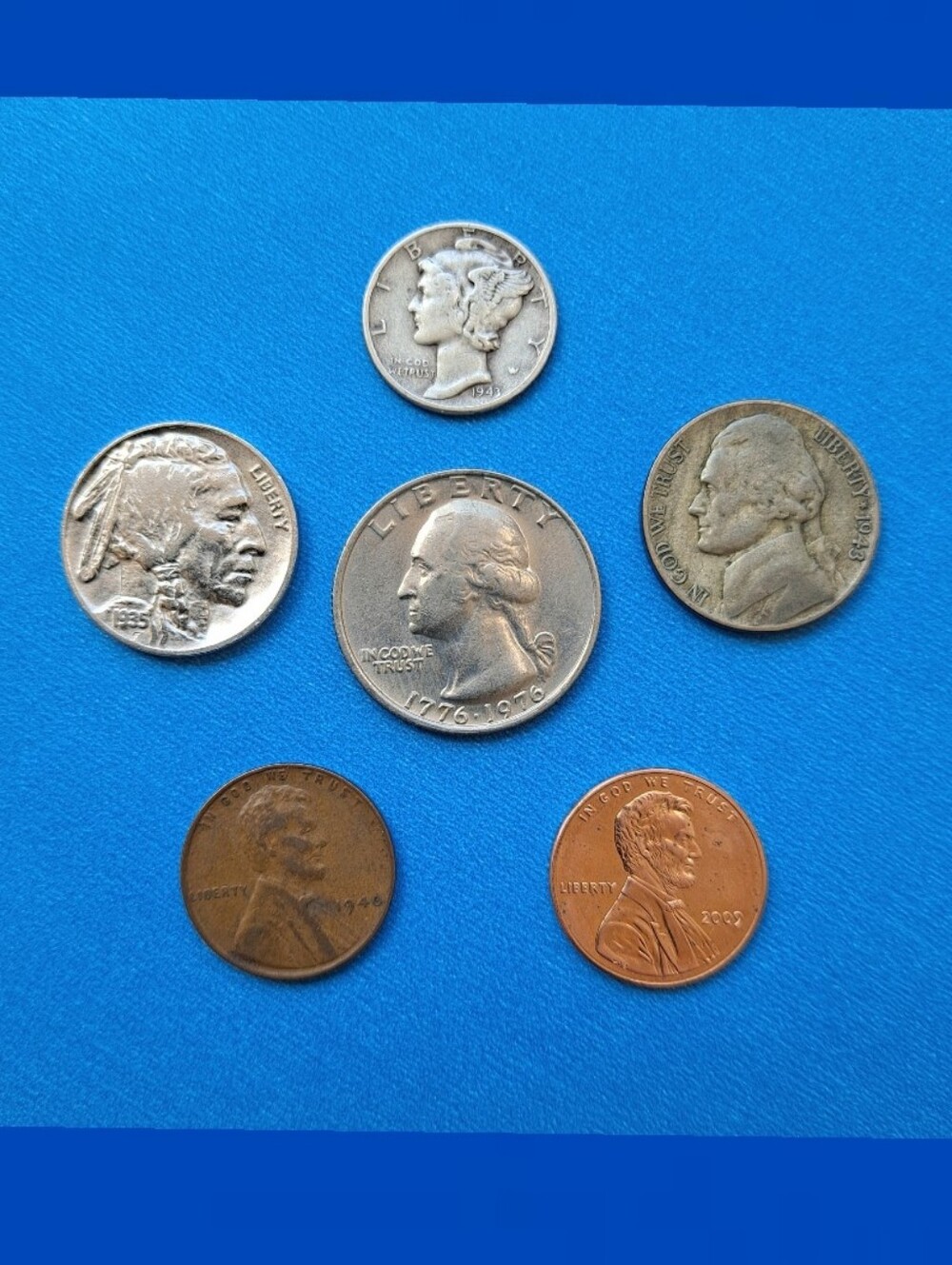 6 PIECE VINTAGE AND RARE U.S. COIN COLLECTION